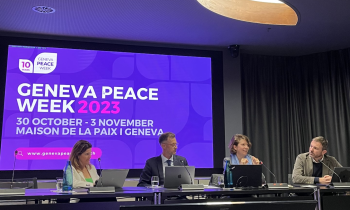 Florence Foster from QUNO Geneva participates at Geneva Peace Week 2023 panel